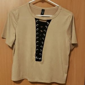 Velvet Crop Tee NWOT